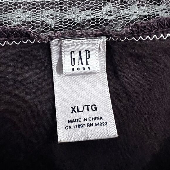 Gap 100% Silk Babydoll Camisole XL Brown Lace Trim Y2K Fairy Grunge Romantic - Picture 6 of 8